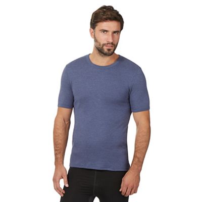 Blue brushed thermal t-shirt